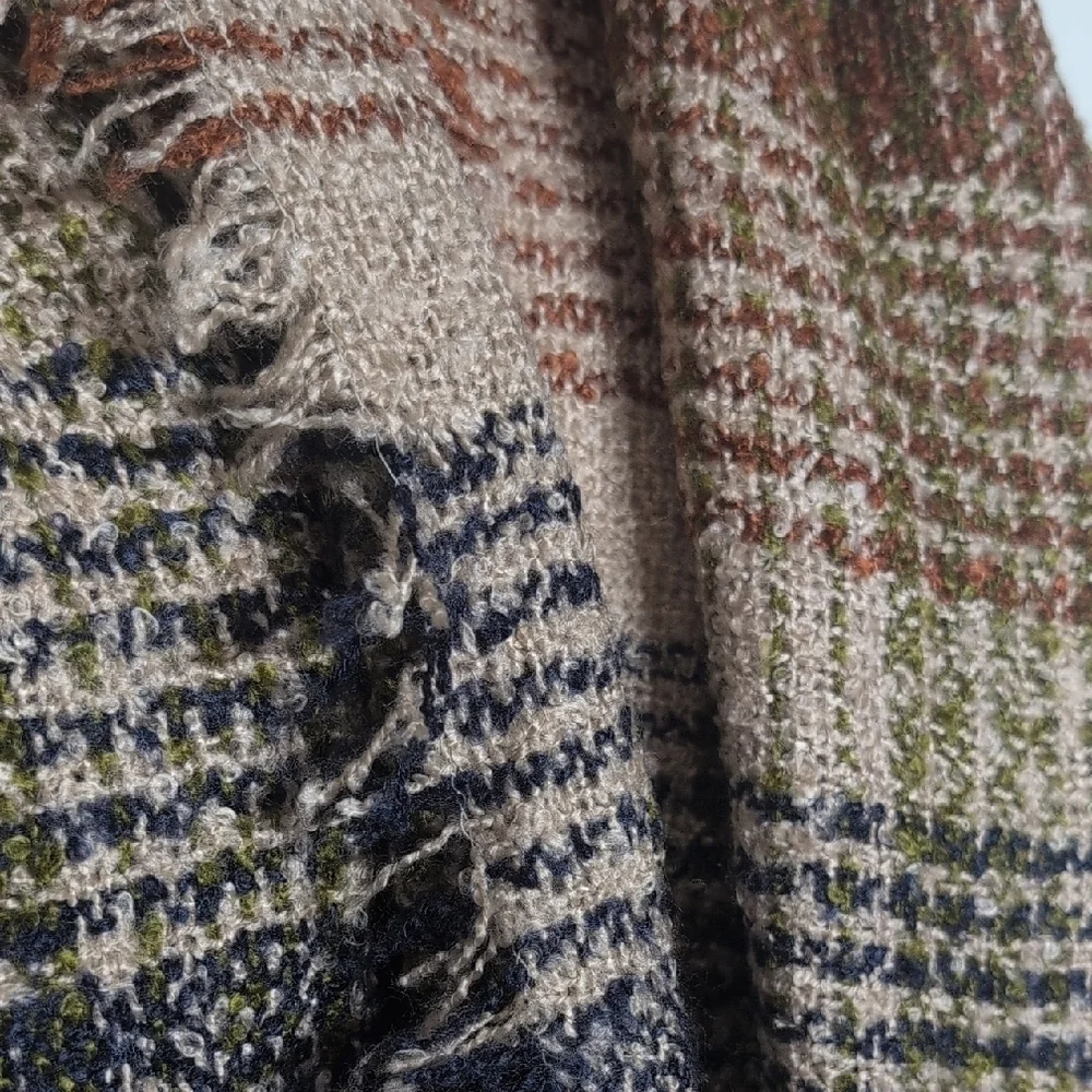 Sears Women's Superbrush Plaid Wrap in Blue and Brown